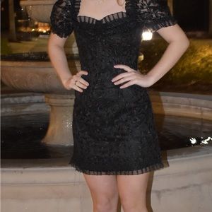 LULUS Lace Black Mini dress, Size Small WORN ONCE